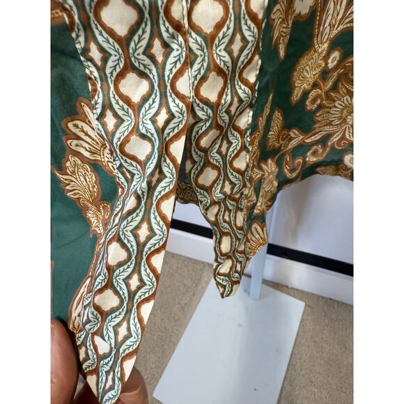 WRAP LONDON Women's Botanical Print Cotton Tunic Dress Green Size 16 - Picture 7 of 13